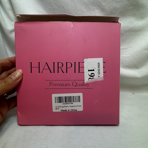 Synthetic Hair Bun Elastic Messy Curly Salt and Pepper Gray Chic Trendy - Picture 4 of 6